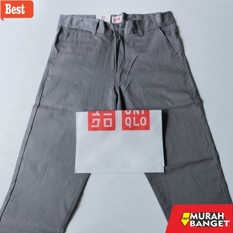 celana cargo panjang pria Celana UNIQLO Panjang / Celana Cinos pria slim fit / Celana Panjang pria T