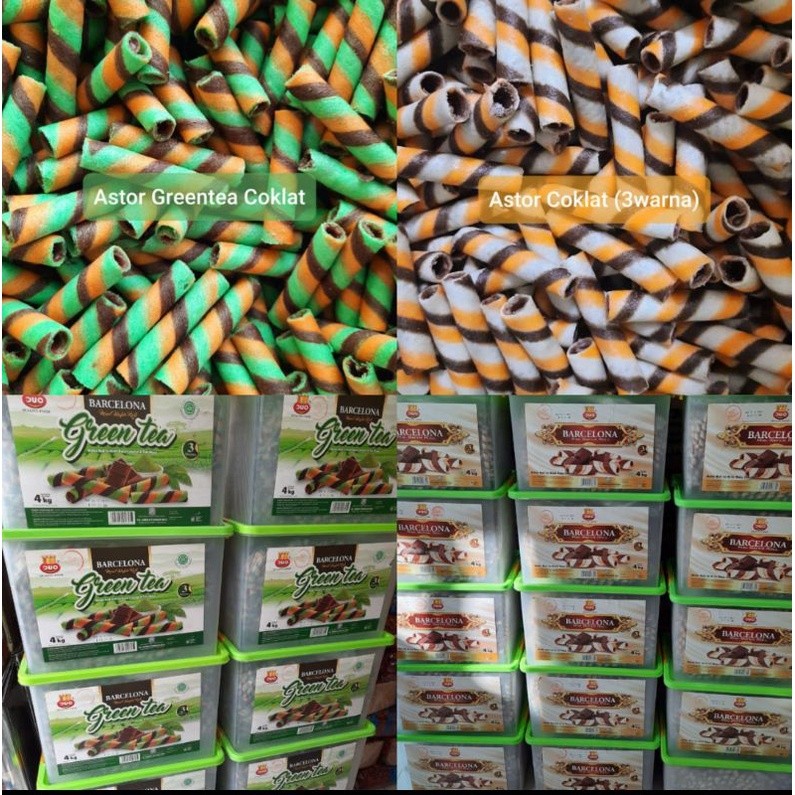 

Snack Wafer Astor roll 3warna 250gr