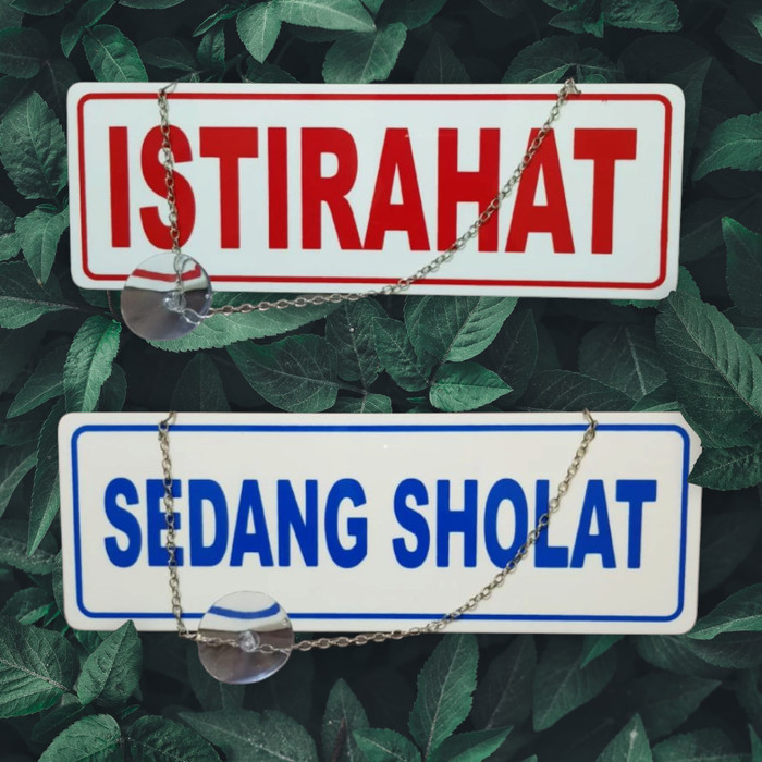 

MAHADANA AKRILIK papan tanda tulisan ISTIRAHAT - SEDANG SHOLAT