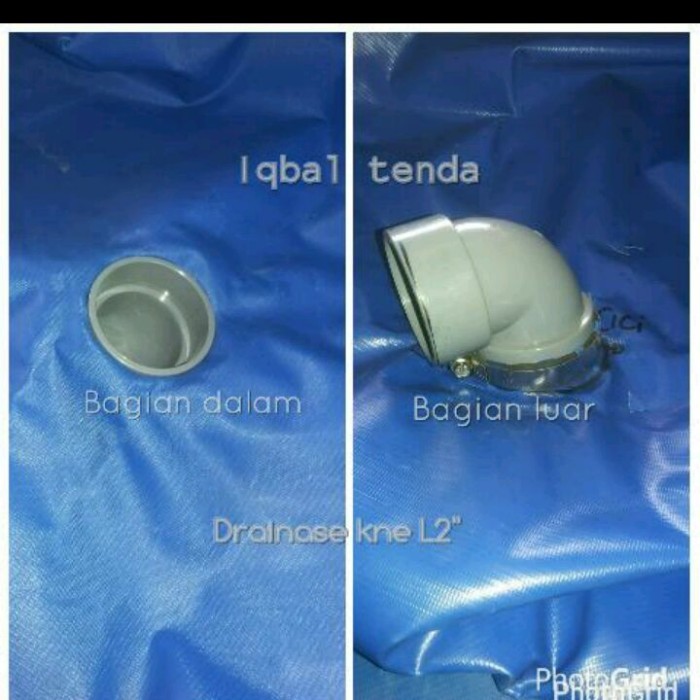 

kolam terpal bulat D.4 T1.2. bahan terpaulin pvc merk orchid semi kare - Biru, tanpa draenase