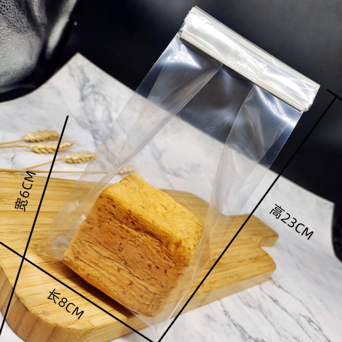 Plastik Roti PANJANG KAWAT Plastik Bungkus Roti Tawar Kawat Putih 50pc - KECIL KAWAT