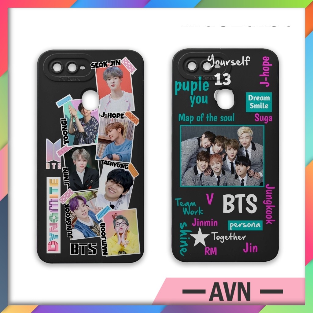 Casing Bts Oppo A12 A11k F9 A5s A7 Case  Model Korea - Softcase Gambar Kpop Dengan Pelindung Kamera