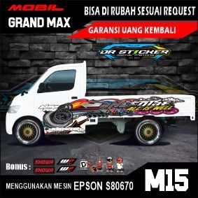 Sticker GrandMax Decal GrandMax Striping GrandMax Udah Di cutting Desain Custom