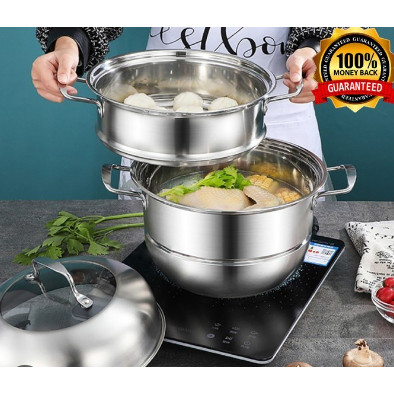 ALASKA STEAM POT 3 TINGKAT PANCI STEAMER SUSUN STEAMER 3 SUSUN STAINLESS