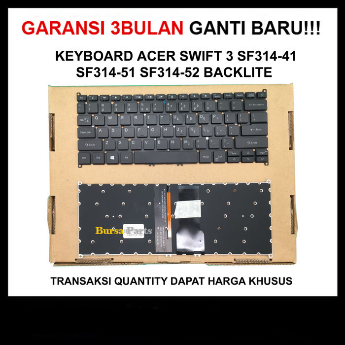 Keyboard Acer Acer Swift 3 SF314-41 SF314-51 SF314-52 Backlight .