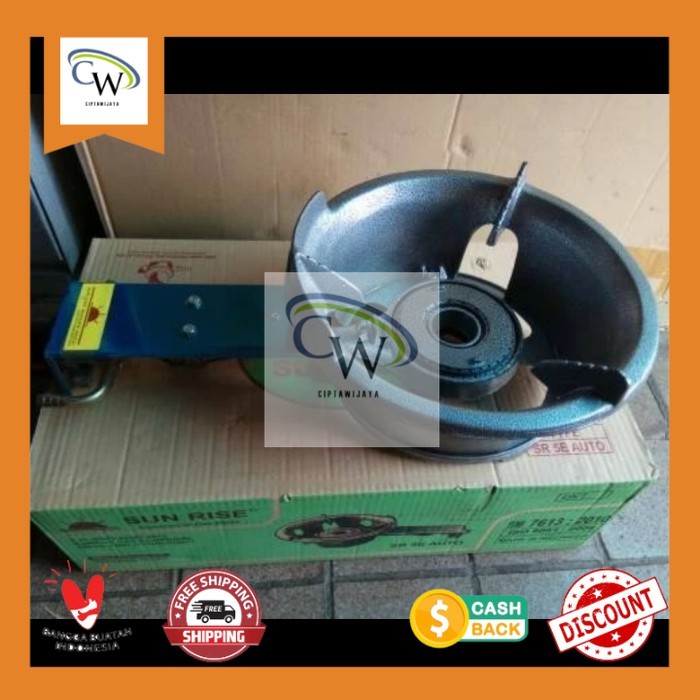 KOMPOR GAS SUN RISE 5E AUTO/Tegangan Tinggi/Api Besar 1 Set Atau Tidak