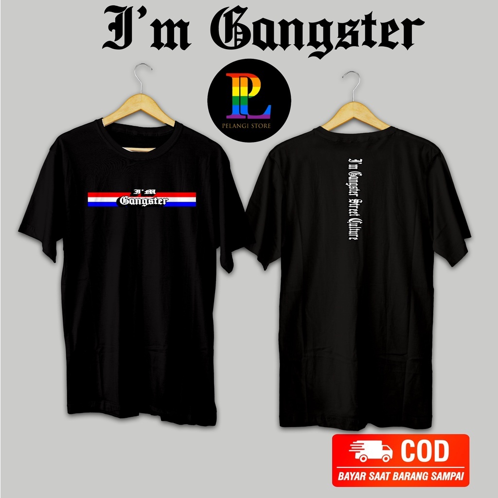 KAOS PRIA IM GANGSTER STREET FLAG MOONRAKER KAOS MOONRAKER BAJU MOONRAKER M2R KAOS IM GANGSTER ORIGI