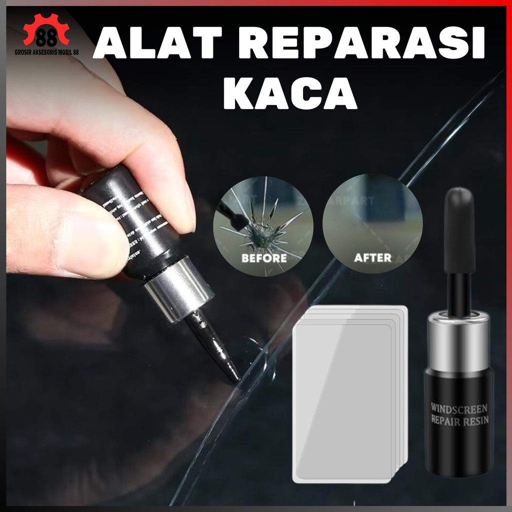 Alat Reparasi Kaca Mobil Pecah Perbaikan Cairan Lem Kaca Mobil Retak Car Window Crack Repair Tool Wi