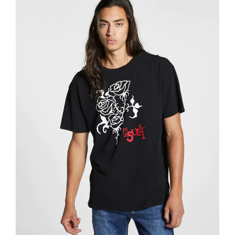 KSUBI ROSE BIGGIE SS TEE JET BLACK - Black