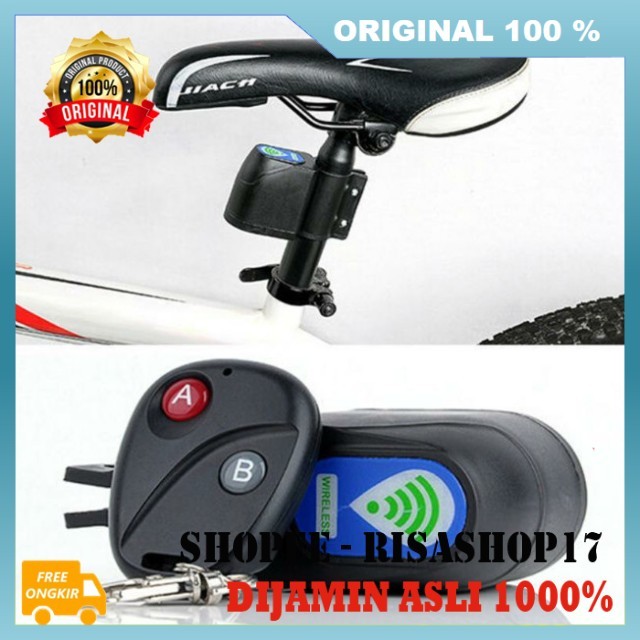 Bicycle Wireless Alarm Sepeda Anti Maling Alarm Sepeda Remote Kunci Sepeda Anti Maling Alarm 100% AS