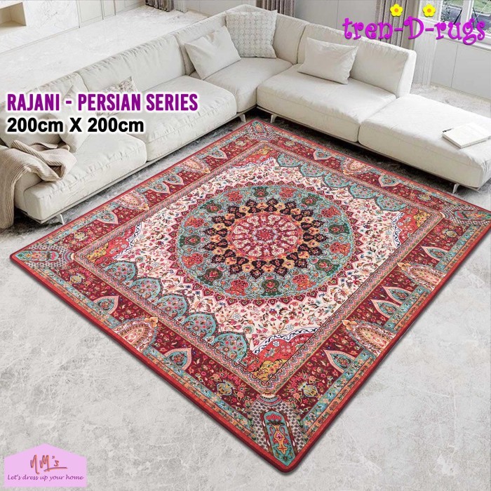 Karpet modern persian vintage retro jumbo alas lantai 200x200 NMs - Nava Brown