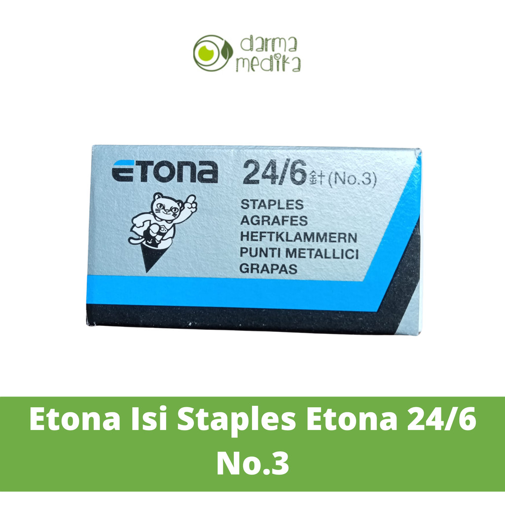 

Etona Isi Staples Etona 24/6 No.3 Isi Staples Etona Kecil Per Box Kecil