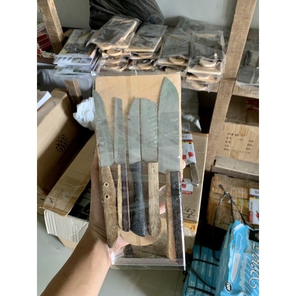 Pisau set isi 5 Talenan (KAPI) / Paket pisau / Pisau Set Talenan / pisau dapur / grosir pisau / pisa