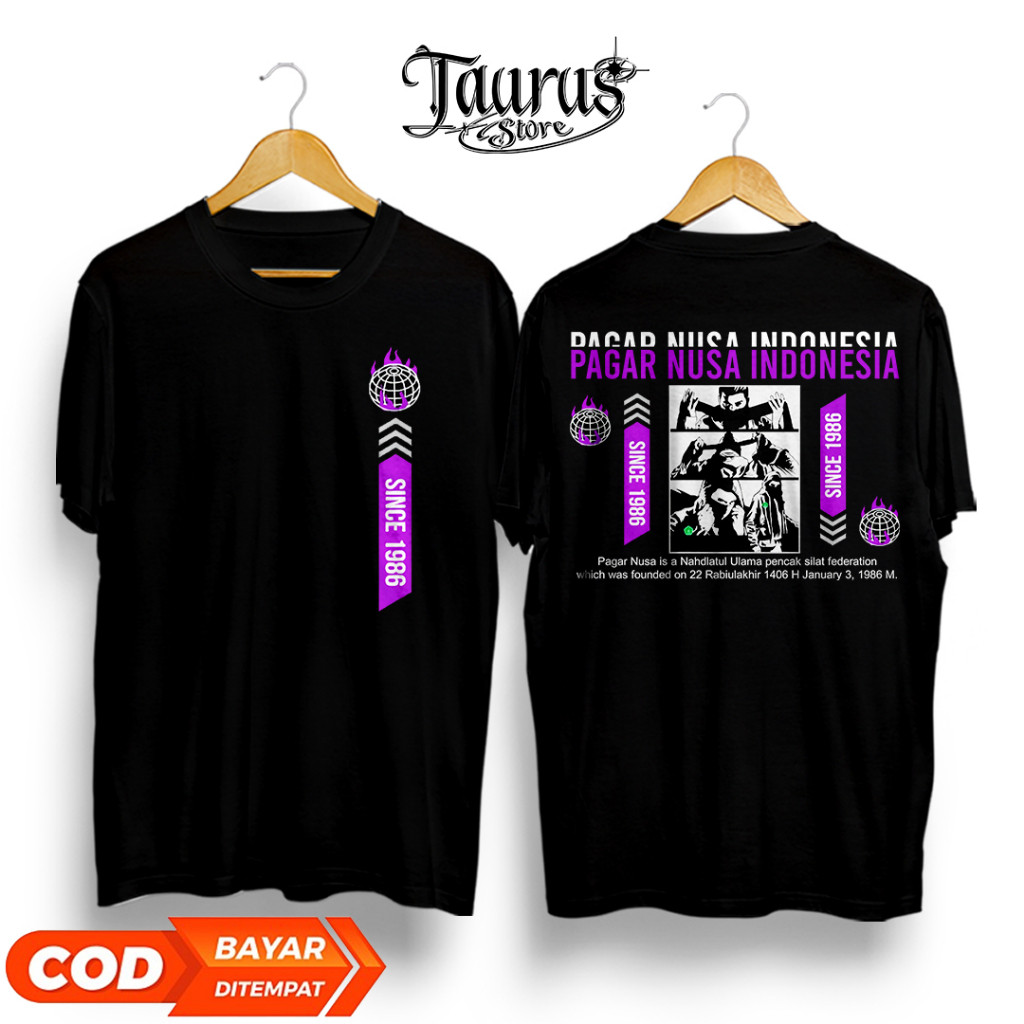 KAOS PAGAR NUSA PURPLE DESIGN SERIES SABLON DTF DISTRO PENCAK SILAT IPSI KAOS SILAT INDONESIA