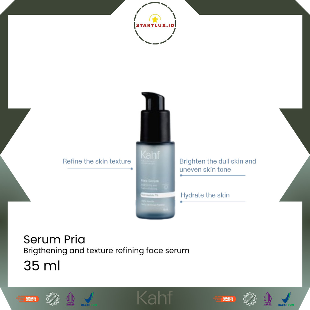 - STARTLUX - Kahf Brightening & Texture Face Serum 35ml - serum wajah - serum mencerahkan