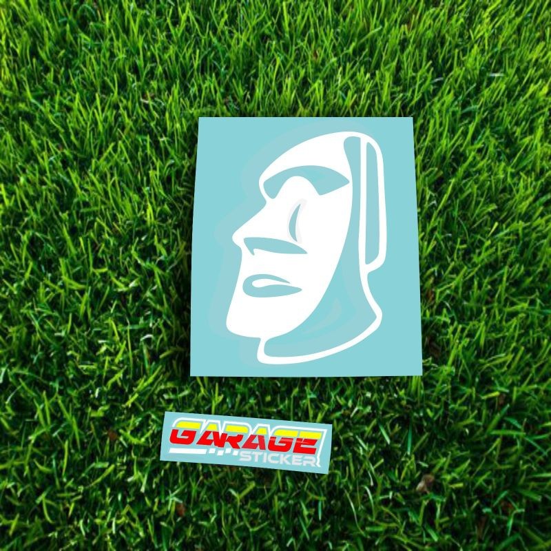 

Sticker batu emot meme face cutting sticker