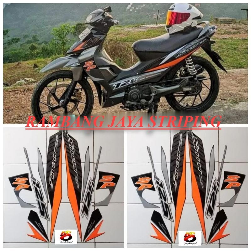 STIKER STRIPING LES LIS BODY MOTOR SUZUKI SHOGUN SP 125 2008-2009