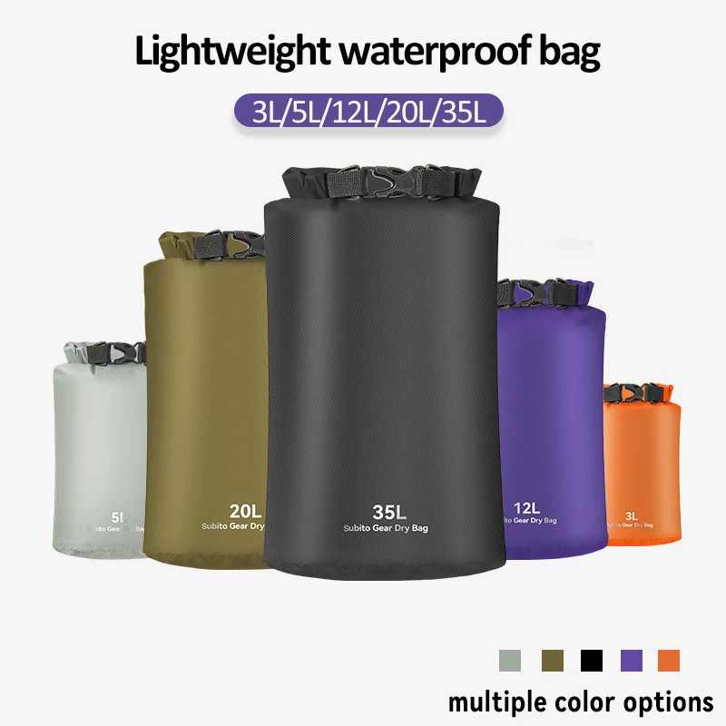 3L/5L/12L/20L/35L Waterproof Dry Bag Sack Outdoor Ultralight Drifting Swimming Clothes Storage Bag R