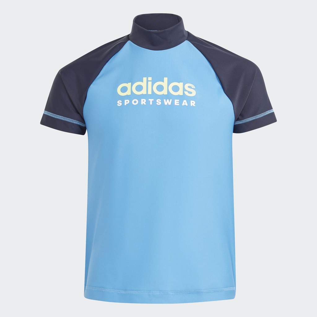BAJU RENANG ANAK ADIDAS Sportswear Short Sleeve Rashguard Kids IQ3942