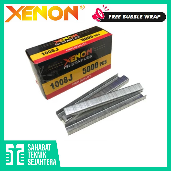 

XENON 1008J Isi Staples Mesin Paku Tembak U Mata Air Nailer Nail Gun Angin 1008 J Stapler Jok Motor