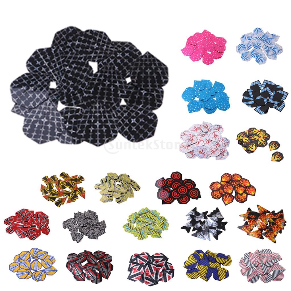 Bundle of 20 Standard Darts Professional Durable PET Dart Tail Wing Fits for Steel/Soft Tip Darts Eq