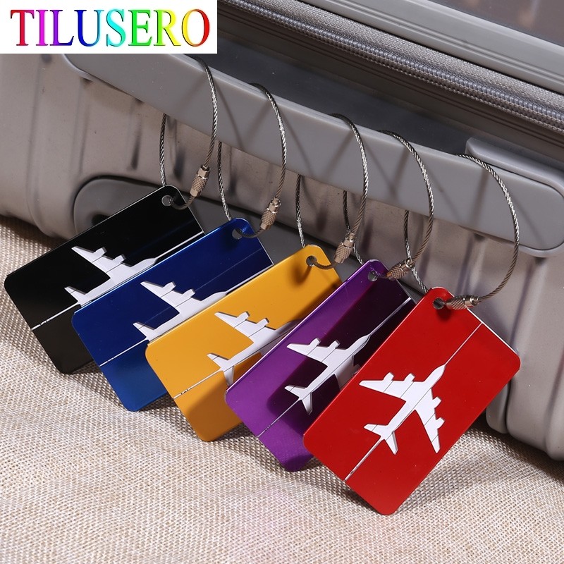 

Creative Flying Aluminium Alloy Luggage Tag Suitcase ID Address Holder Baggage Boarding Tag Portable Label Bag