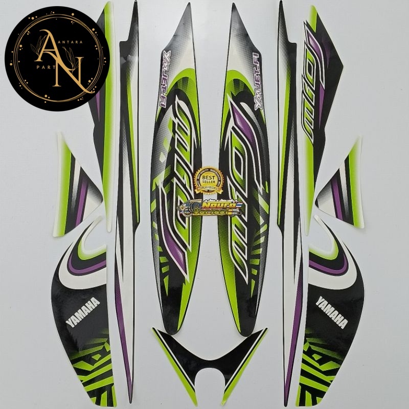 Stripping Stiker Lis Let Polet Pleret Warna striping yamaha mio j mioj sporty 2012 sporty hitam puti