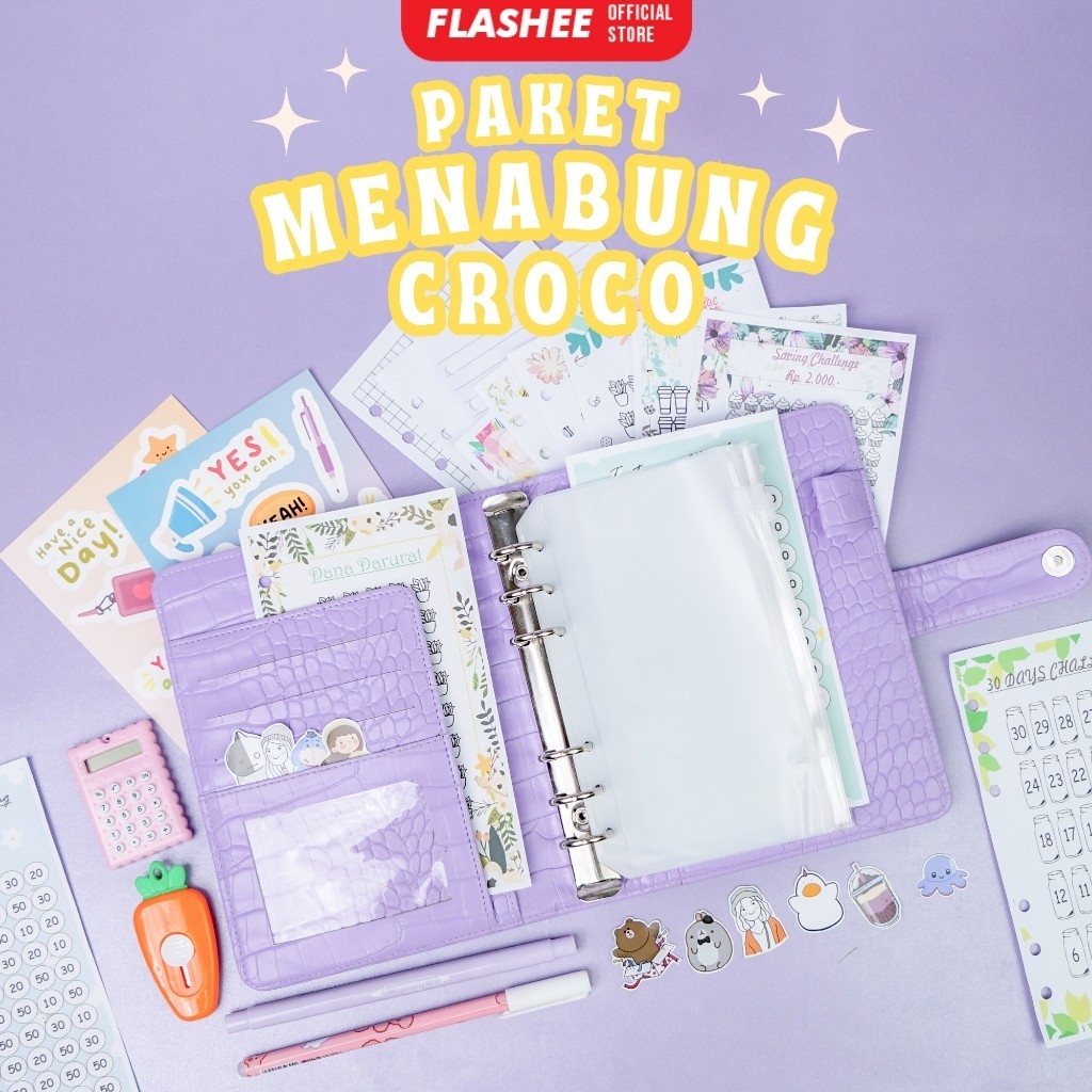 

Flashee Paket Binder Nabung A6 Paket Saving Challenge Keuangan Lengkap