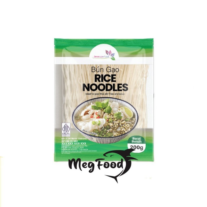 

Rice Noodle | Mie Beras Vietnam | Pho Soup Bun Gao 200 Gram