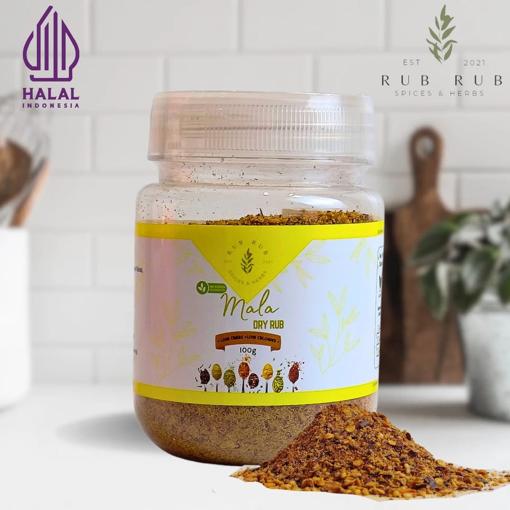 

RUBRUB MIX House Blend Rub Bumbu Marinasi Serba Guna Rendah Lemak Spices Cajun Seasoning BBQ Grill MALA