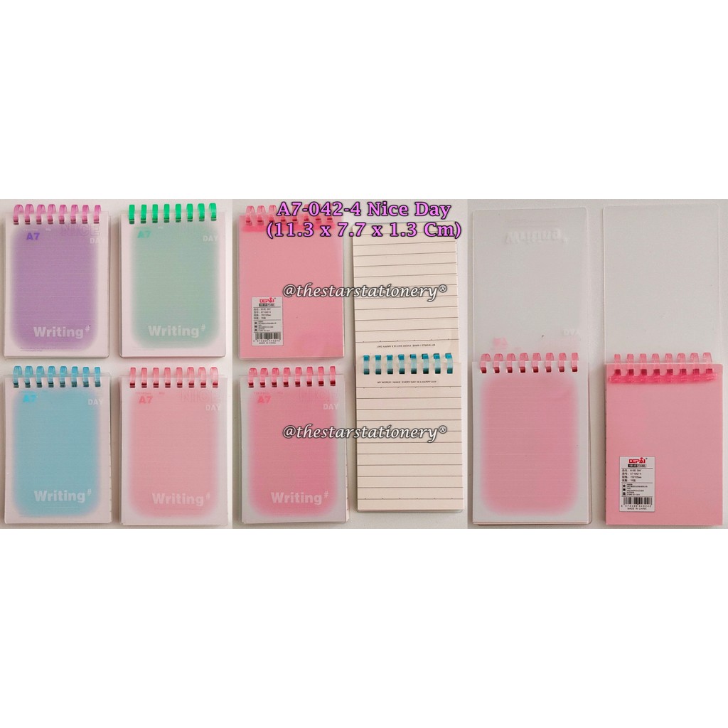 

(1 Biji) Spiral Note Book A7 70-74 Lembar 11.3*7.7*1.3 Cm / Spiral Notebook GXIMP A7-042-4 Nice Day