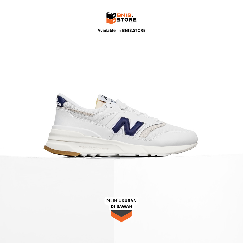 Sepatu Sneaker Pria NB 997R White Navy Original