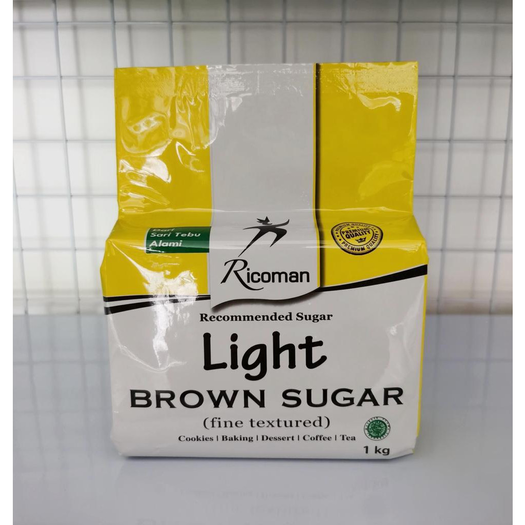 

GRATIS ONGKIR - RICOMAN LIGHT BROWN SUGAR 1KG