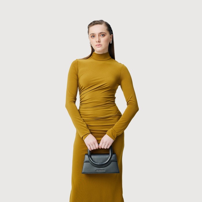 TAS WANITA SMALL CLUTCH BRAUN BUFFEL AMPHORA