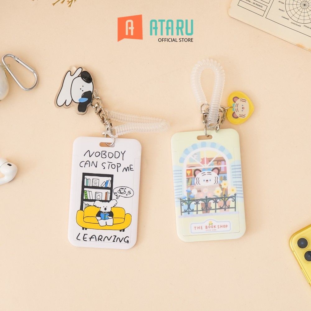 Ataru Holder Id Card Dengan Acrylic Tempat Kartu Lanyard Name Tag Holder Id Card Holder Lucu