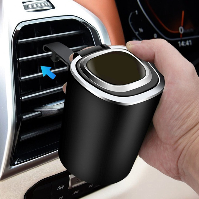 Asbak Mobil LED Mobil Portable Stainless Steel/Asbak Rokok Mobil LED/Asbak Rokok Portable Serbaguna