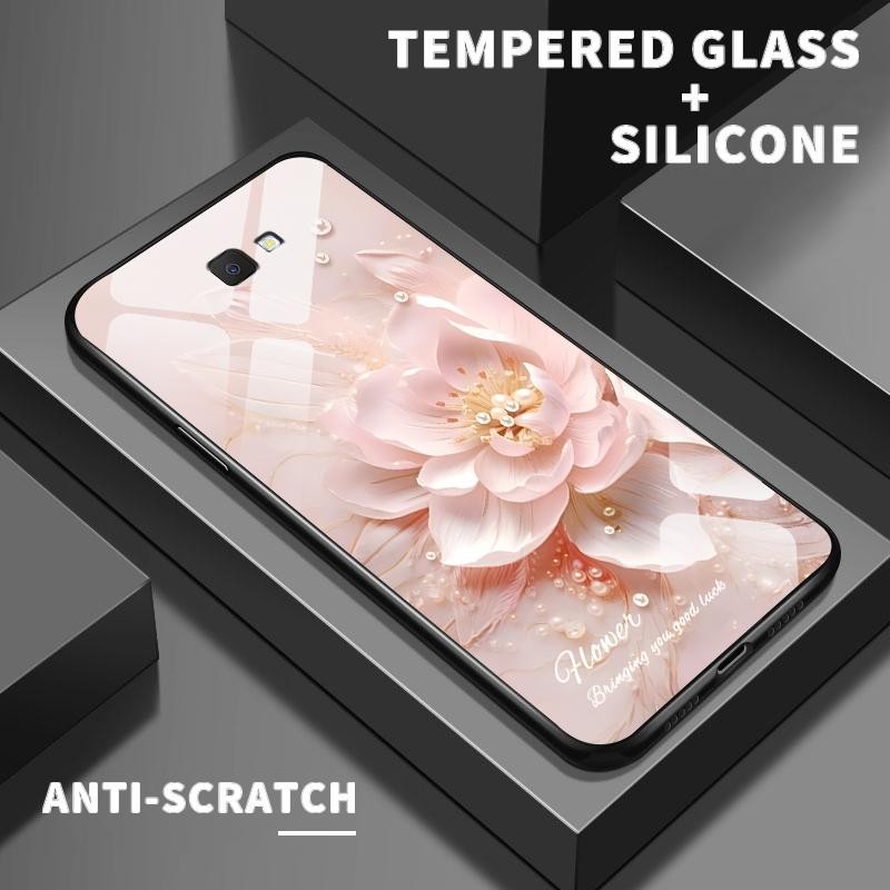 Case Hp For Samsung J7 Prime J4 Plus J6 Plus J7 2017 J7 Pro On7 2016 F02s F04 F12 F22 Kaca Glass Sil