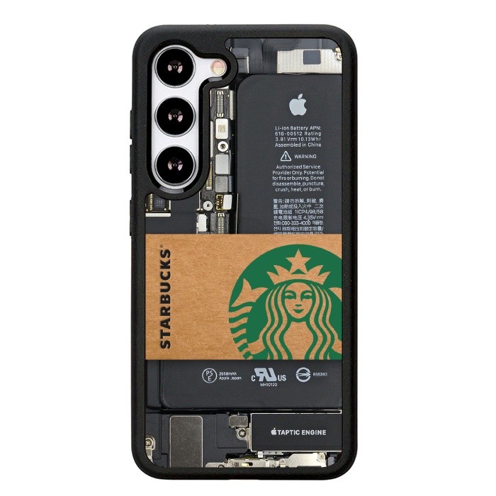 Case Casing Hardcase Samsung Galaxy S23 S22 S21 Plus Ultra FE 5G Machine Board iPhone Starbucks
