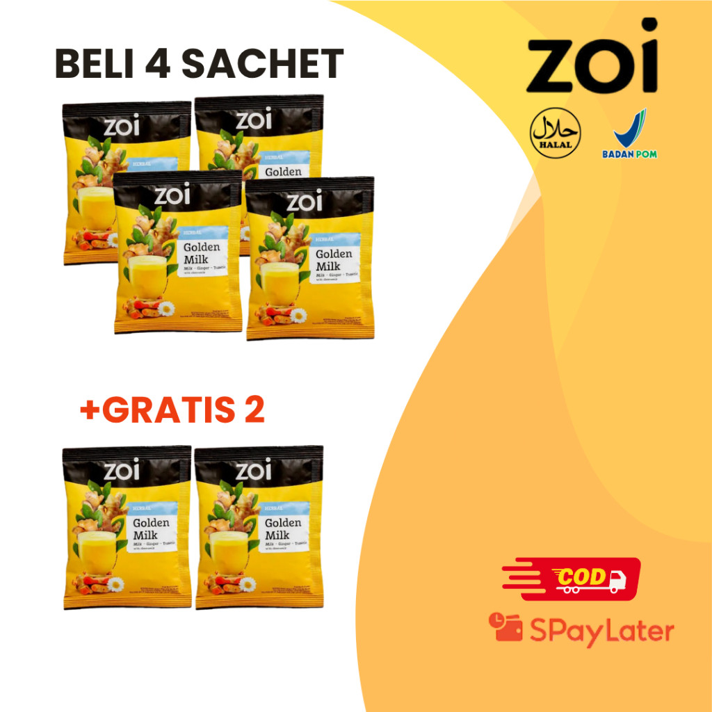 

[PAKET HEMAT 6PCS] ZOI GOLDEN MILK Rasa Lembut Khasiat Maksimal Dukung Imun & Kesehatan Harian