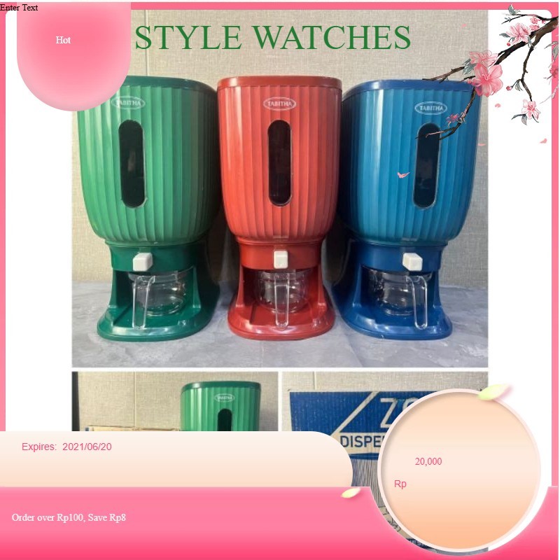 Dispenser Beras Zora 10 Liter Tabitha / Dispenser Beras 10 Liter