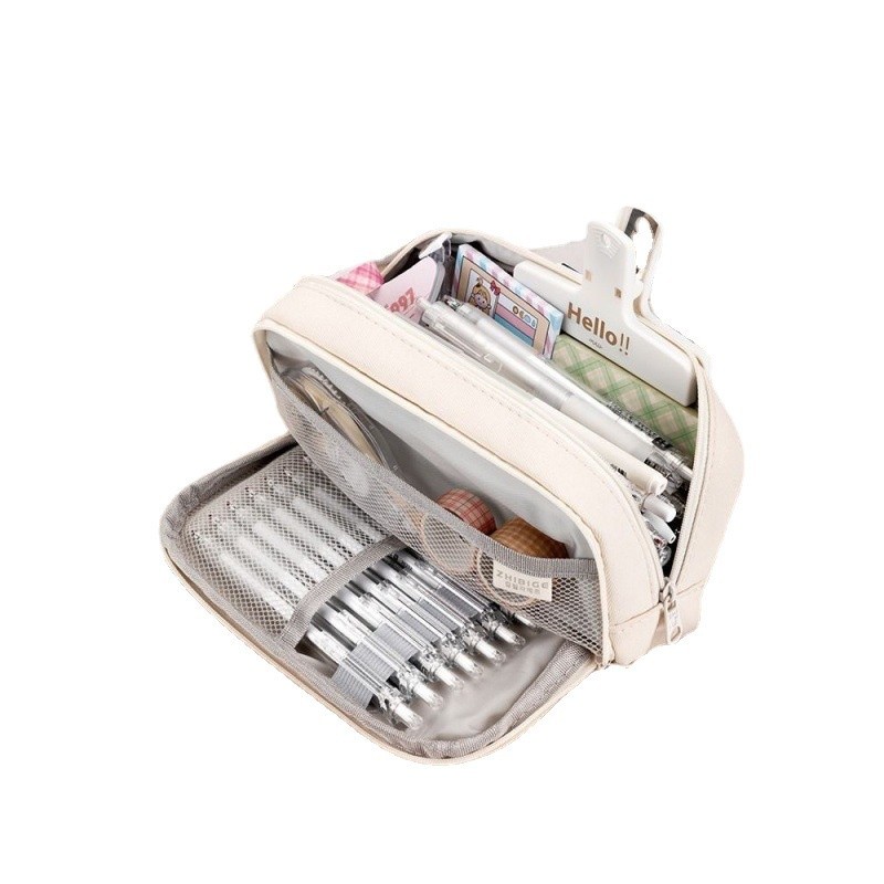 

JAMIN MURAH !!!Pencil Pouch / Tempat Pensil Penyimpanan Besar/Kotak Pensil Besar Double Zipper Warna Pastel Dua Resleting Dual Zipper Muat Banyak(BISA LANGSUNG ORDER)