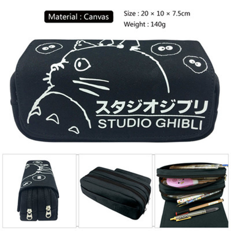 

Totoro Cute Cartoon Pencil Cases Kawaii Anime Pen Box Bags Kids Student Large Storage School Supplies Zipper Pencil Pouch
