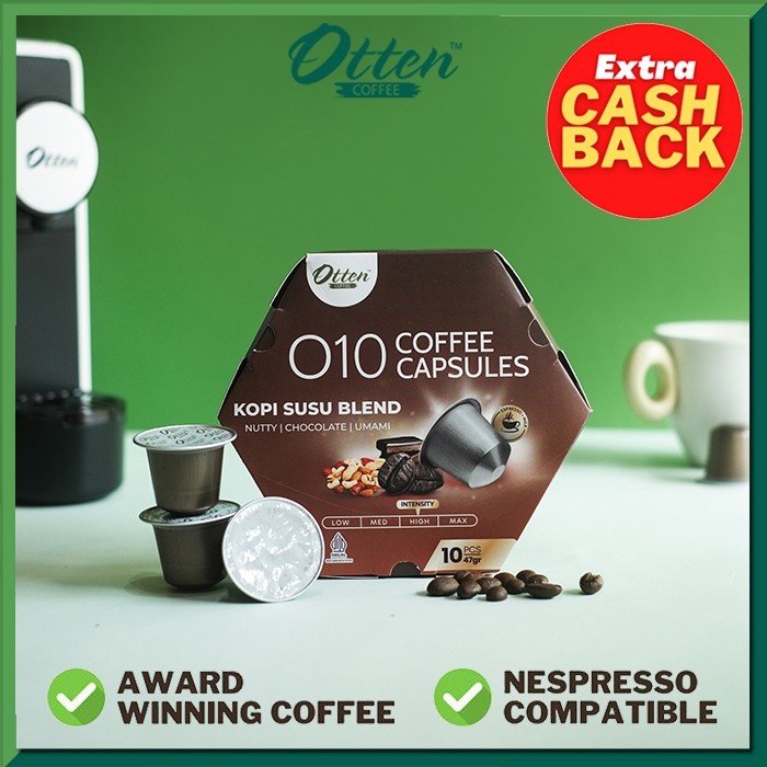 

Kopi Kapsul Nespresso Compatible - O10 Kopi Susu Blend Coffee Capsule | Otten Coffee Capsules