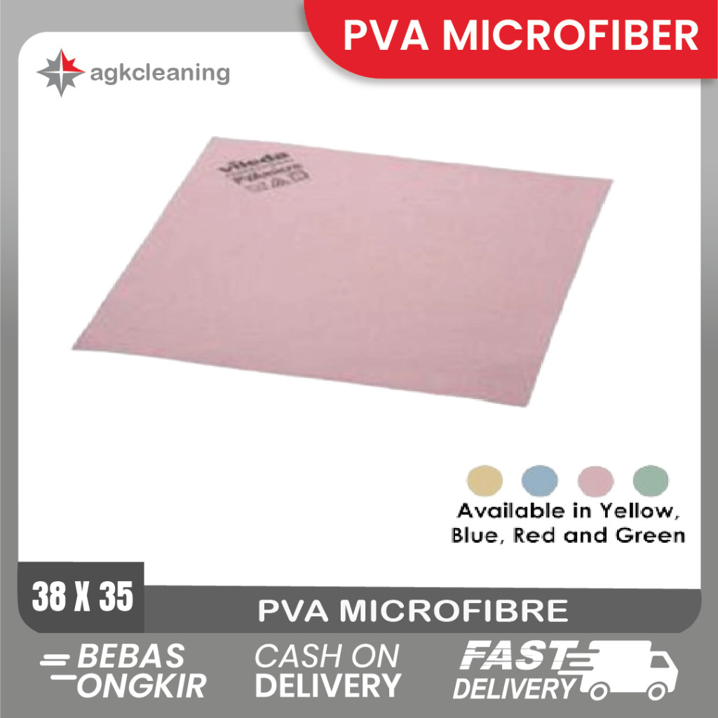 COD PVA Microfibre Cloth - Lap Microfibre - Kain Kanebo - Kain Lap - Lap Kebersihan (PVA) 38x35cm