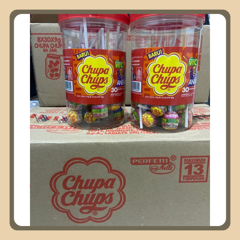 

Permen Chupa Chups Lollipop Isi 30 Rasa Beragam