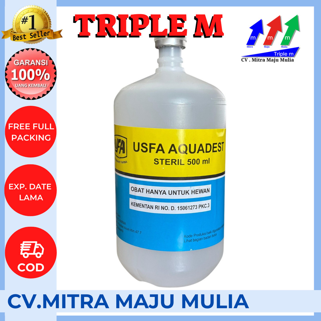 USFA AQUADEST 500 ml - Aquades Air Steril