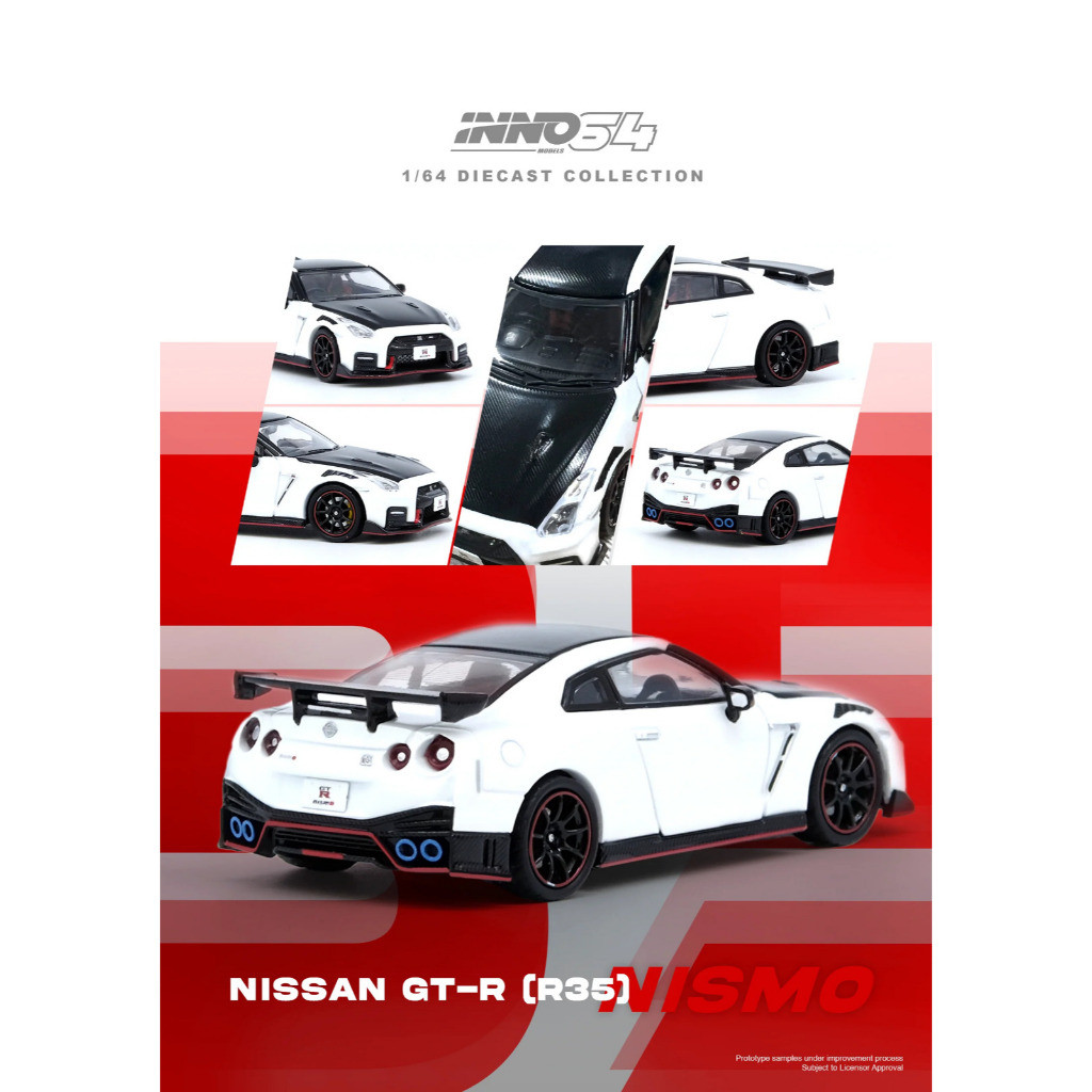 IN64-R35N-WHI - INNO64 1/64  NISSAN GT-R (R35) NISMO White