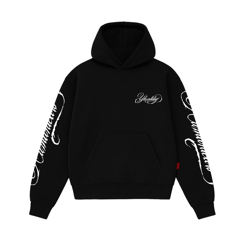 BOXY HOODIE | FAITH | BLACK | YIKESALLDAY