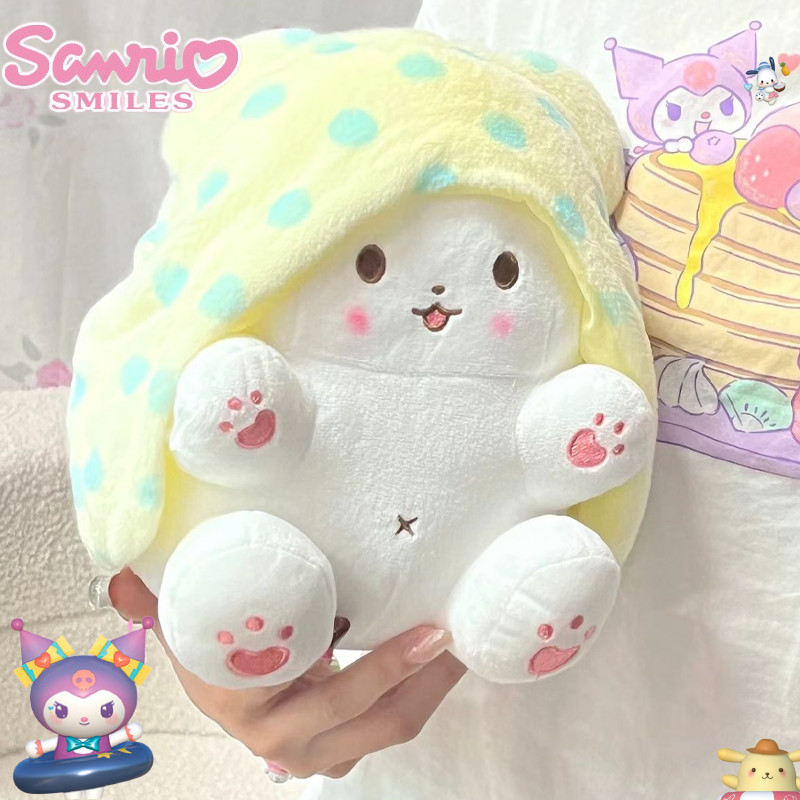 Kawaii Sanrio Marumofubiyori Blanket Bear Plush Doll Toys Sanrio Marumofubiyori Stuffed Pillow Toys 