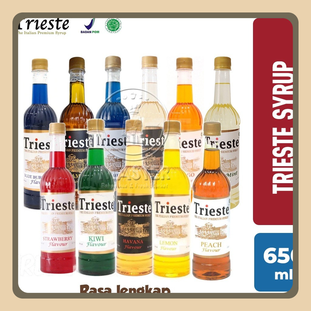 

Trieste Premium Syrup Aneka Rasa [Botol Plastik 650 ml]